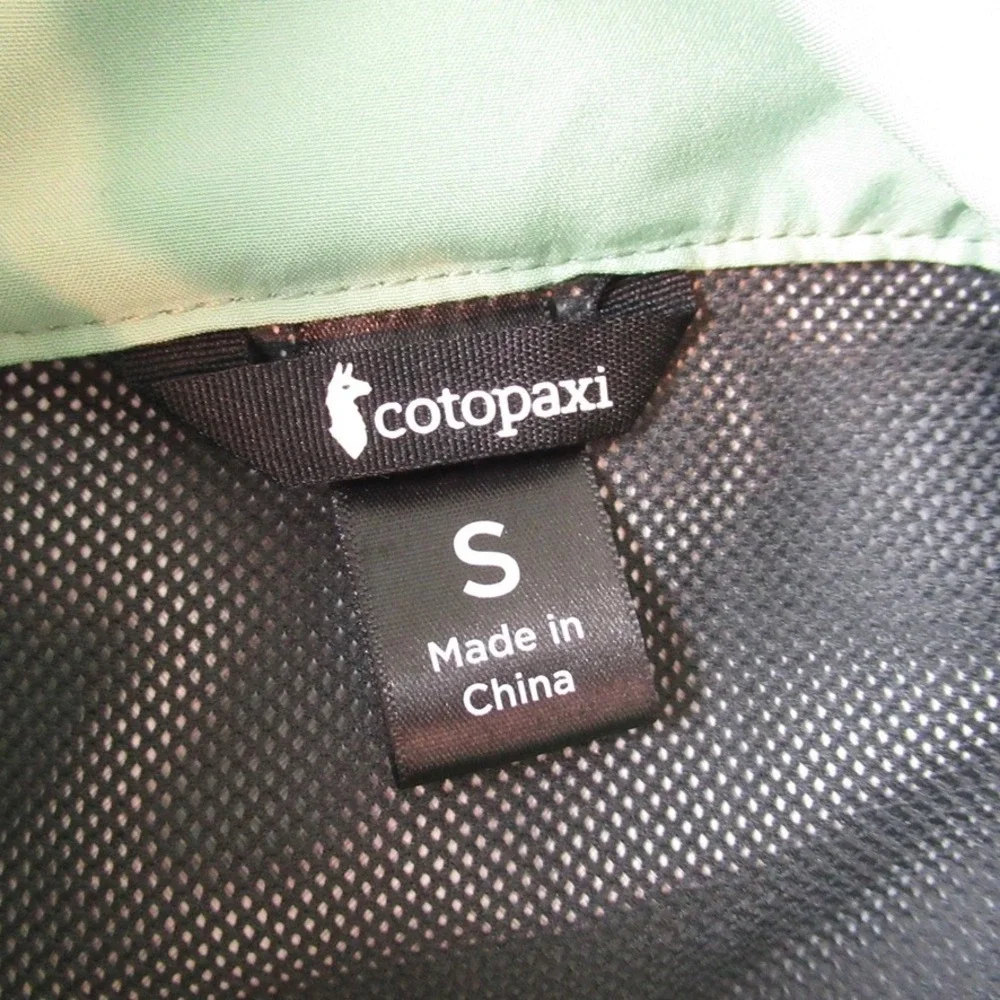 Cotopaxi Cielo Rain Trench Jacket Green Blue Colorblock Hooded Womens Size S - Picture 3 of 9